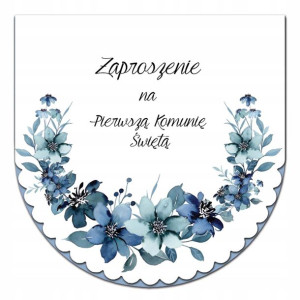 Zaproszenie Komunia Święta+koperta Falbana Y7