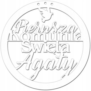 Wianek Koło Komunia Święta Z Imieniem Dekoracja Y3