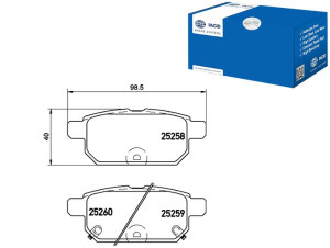 Klocki Hamulcowe Hella Pagid 5580061m00 5580068l10