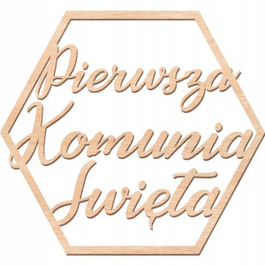 Ozdoba Heksagon Pierwszą Komunię Św Dekoracja Y7