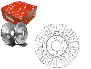 Tarcze Hamulcowe 2szt. Honda S2000 2.0 06.99- Trw