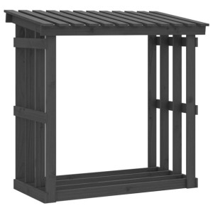 Stojak na drewno opałowe, szary 108x64,5x109 cm, drewno sosnowe