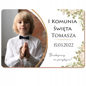 10x Podziękowania Magnes Komunia Zdjęcie Wz4 Y7