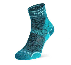 Skarpety damskie sportowe BRIDGEDALE Light Merino 3/4 teal 38-40