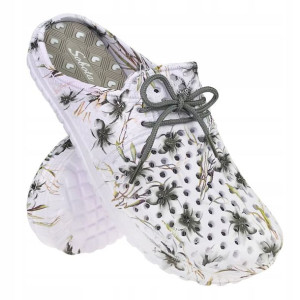 Chodaki damskie kroksy ogrodowe piankowe lekkie Lace szare 37