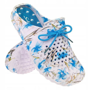 Chodaki damskie kroksy ogrodowe piankowe lekkie Lace niebieskie 39