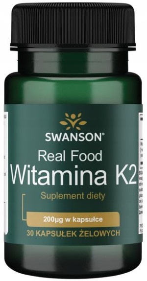 Swanson Witamina K2 naturalna 200mcg 30k. Kości