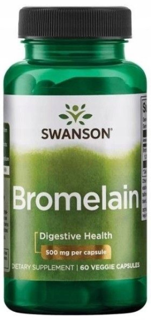 Swanson Bromelina Forte 60kaps. Enzymy Trawienie