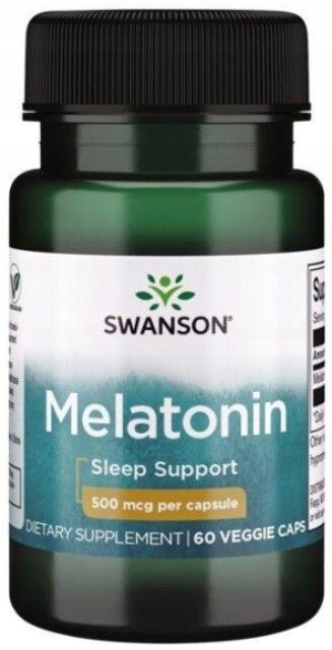 Swanson Melatonina 500mcg Regeneracja Sen VEGE