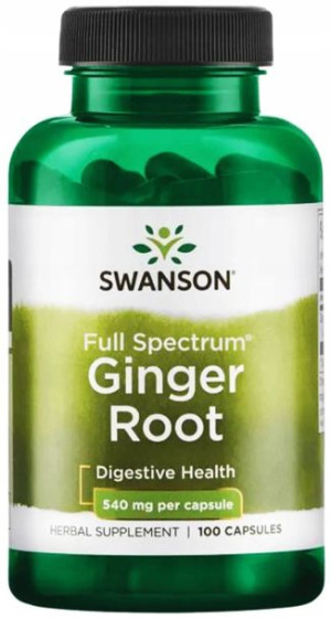 Swanson Imbir 540mg 100k. Przeciwzapalne działanie