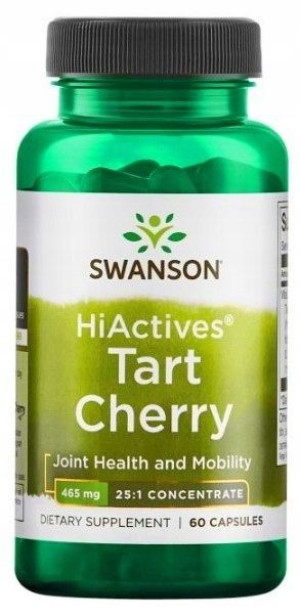 Swanson HiActives Tart Cherry 60kaps. Kwas moczowy