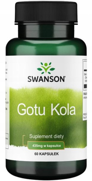 Swanson Gotu Kola 435mg 60kaps. Koncentracja Stres