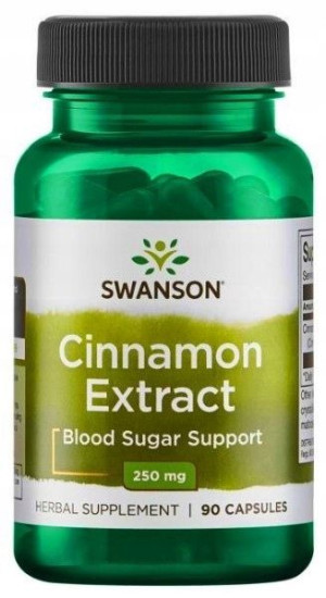 Swanson Cynamon extrakt 90kaps. Diabetyk Glukoza