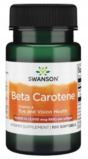 Swanson Beta Carotene 10.000IU Witamina A 100kaps.