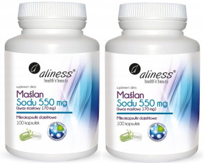 Aliness Maślan sodu 550mg VEGE Kwas masłowy Jelita