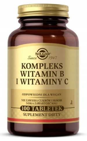 Solgar Kompleks witamin B i C Układ nerwowy 100t.