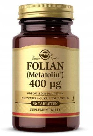 Solgar Folian (Metafolin) 400mcg Kwas foliowy VEGE