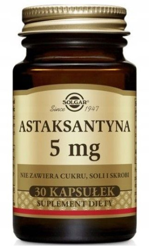 Solgar Astaksantyna 5 mg Antyoksydant Zmarszczki