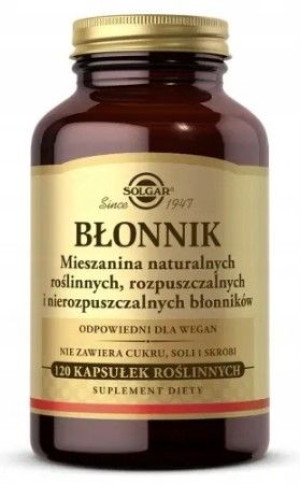 Solgar Błonnik Mieszanina 120 Kapsułek Cholesterol