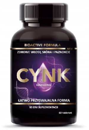 Cynk 60 tabletek Intenson zdrowe włosy paznokcie