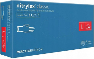 Rękawice nitrylowe nitrylex classic blue L 100 szt