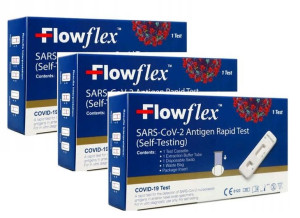 Flowflex| Domowy Test Antygenowy Wymazowy Covid X3