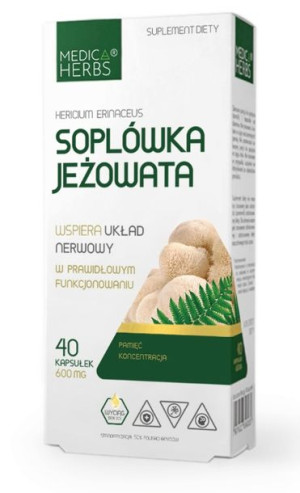 Medica Herbs LION'S MANE SOPLÓWKA JEŻOWATA 600 MG