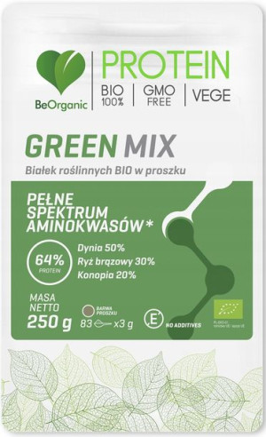 BeOrganic BIAŁKO ROŚLINNE BIO protein GREEN MIX