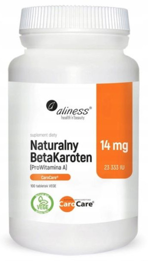 Beta Karoten ALINESS 25000IU Pro witamina A 100tab