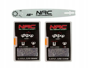 Prowadnica NAC 16 40cm 325' 1,5mm + 2x łańcuch