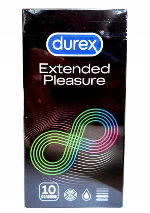 DUREX Extended Pleasure Prezerwatywy DŁUŻSZY 10szt