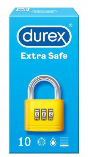 DUREX EXTRA SAFE Prezerwatywy 10 szt. EKSTRA MOCNE