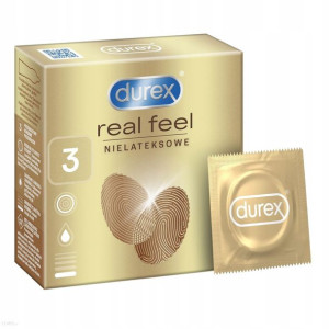 DUREX REAL FEEL Prezerwatywy, 3 sztuki