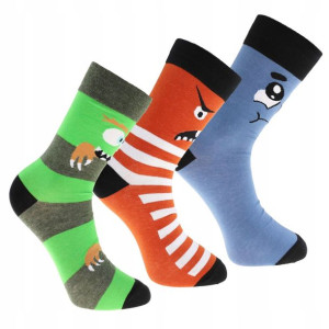 MORAJ Skarpety Casual ŚMIESZNE 3-PARY SOCKS 43-45