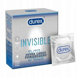 Prezerwatywy Durex Invisible Large XL cienkie
