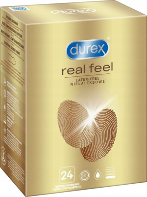 Durex Real Feel - Prezerwatywy Bez Lateksu 24 Szt.