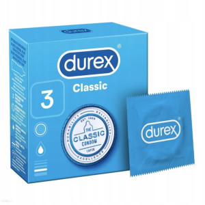 Prezerwatywy Durex Classic Klasyczne 3 sztuki