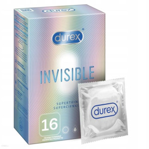 DUREX INVISIBLE - NAJCIEŃSZE Prezerwatywy - 16 szt