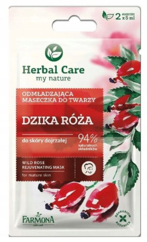 Herbal care maseczka odmładzająca dzika róża 2x5ml