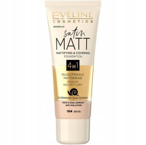 Eveline Satin Matt Podkład matujący Beige 104