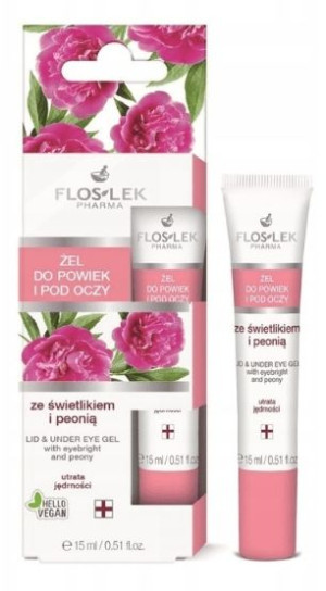 FLOS-LEK Żel pod oczy ze świetlikiem i peonią 15ml