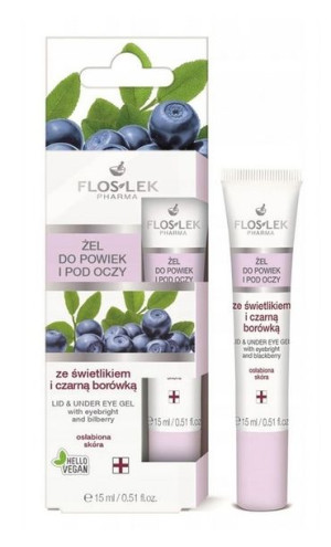 Floslek Żel pod oczy świetlik i borówka 15 ml