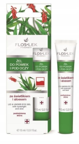 Flos-Lek Żel ze świetlikiem aloesem do powiek 15ml