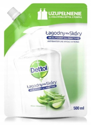 Dettol Antybakteryjne Mydło Zapas 500ml Aloes