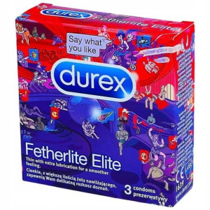 DUREX Fetherlite Elite Emoji Prezerwatywy, 3 sztuk