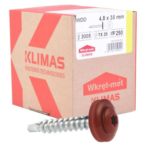 Wkręty Farmerskie Drewno 4,8x35mm Ral 3005 250szt