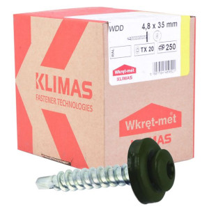Wkręty Farmerskie Drewno 4,8x35mm Ral 6020 250szt