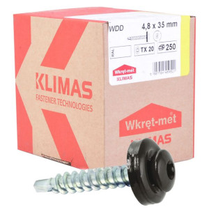 Wkręty Farmerskie Drewno 4,8x35mm Ral 8019 250szt