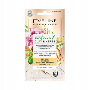 EVELINE Natural BioMaseczka Peeling z białą glinką