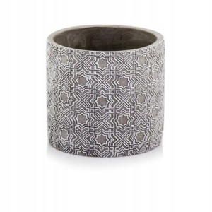 Doniczka betonowa cylinder etno szara 13 cm